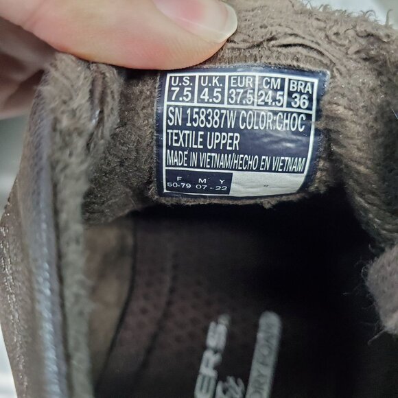 Skechers Shoes Womens Size 7.5 Wide Chocolate Brown Textile Chukka Boots - Picture 10 of 11